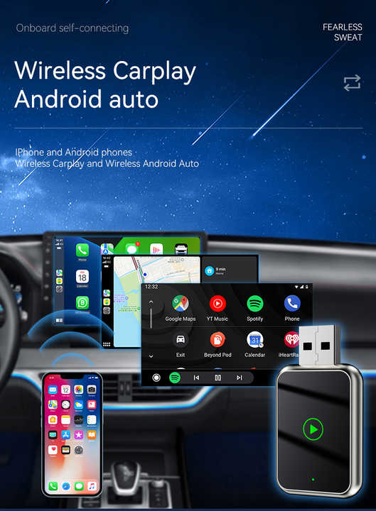 Wireless CarPlay Adapter – Mini, Auto Reconnect, 2025