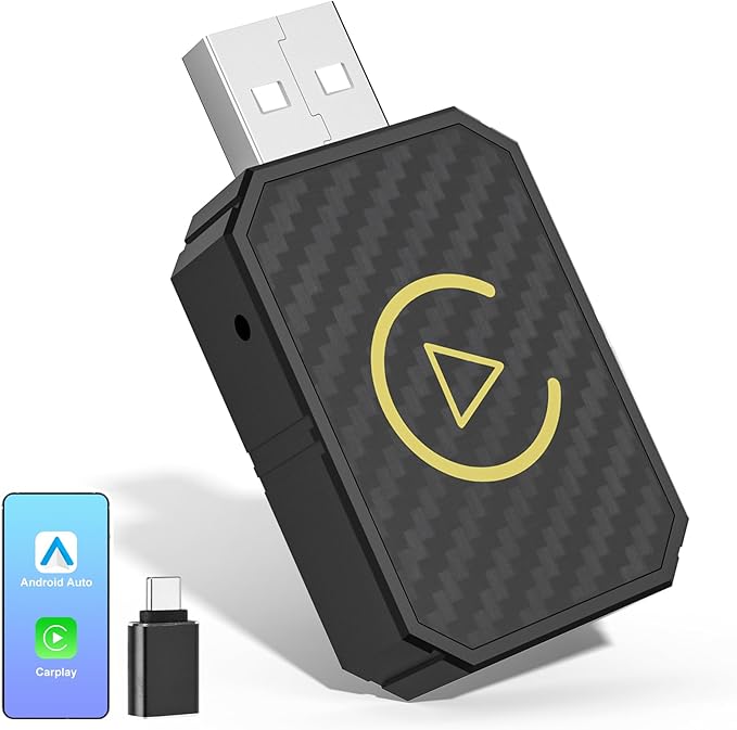 2 in 1 Wireless Carplay Adapter for Apple iOS Android